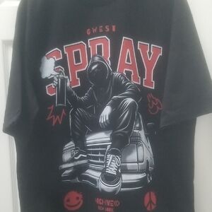 G West Black Graphic T-Shirt NIP